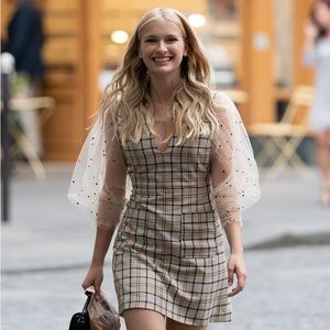 Zara Semi Sheer Polka Dot Blouse